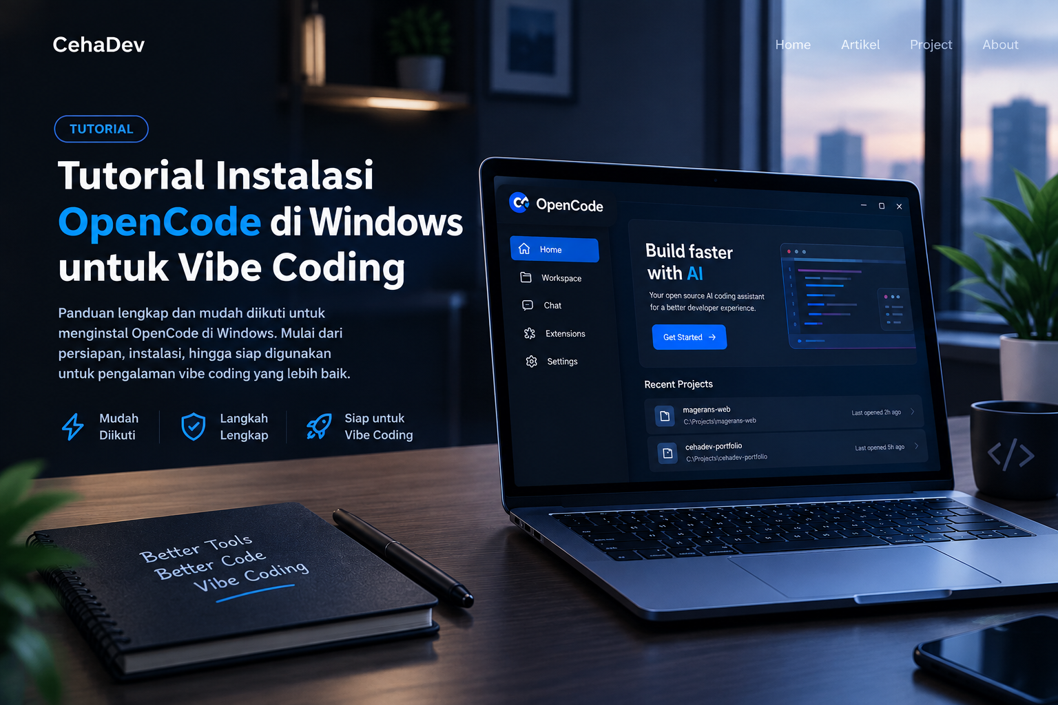 Tutorial Instalasi OpenCode di Windows untuk Vibe Coding